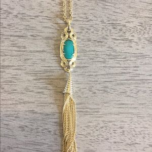 KENDRA SCOTT- Beautiful Turquoise Tassel Necklace